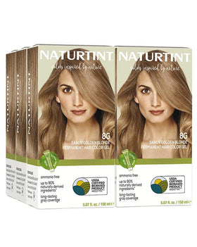 Naturtint 8G Sandy Golden Blonde hair colour box front view