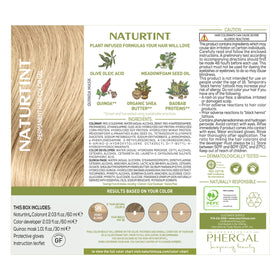 Naturtint 9N Honey Blonde ingredients list on packaging