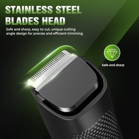 NAUQUOHZ Beard Trimmer showing vacuum compartment