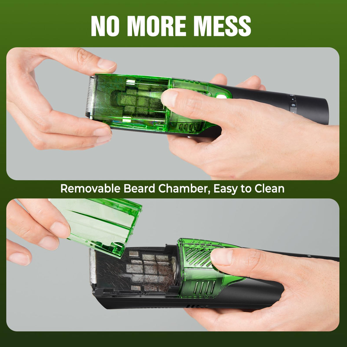 NAUQUOHZ Beard Trimmer with ergonomic grip
