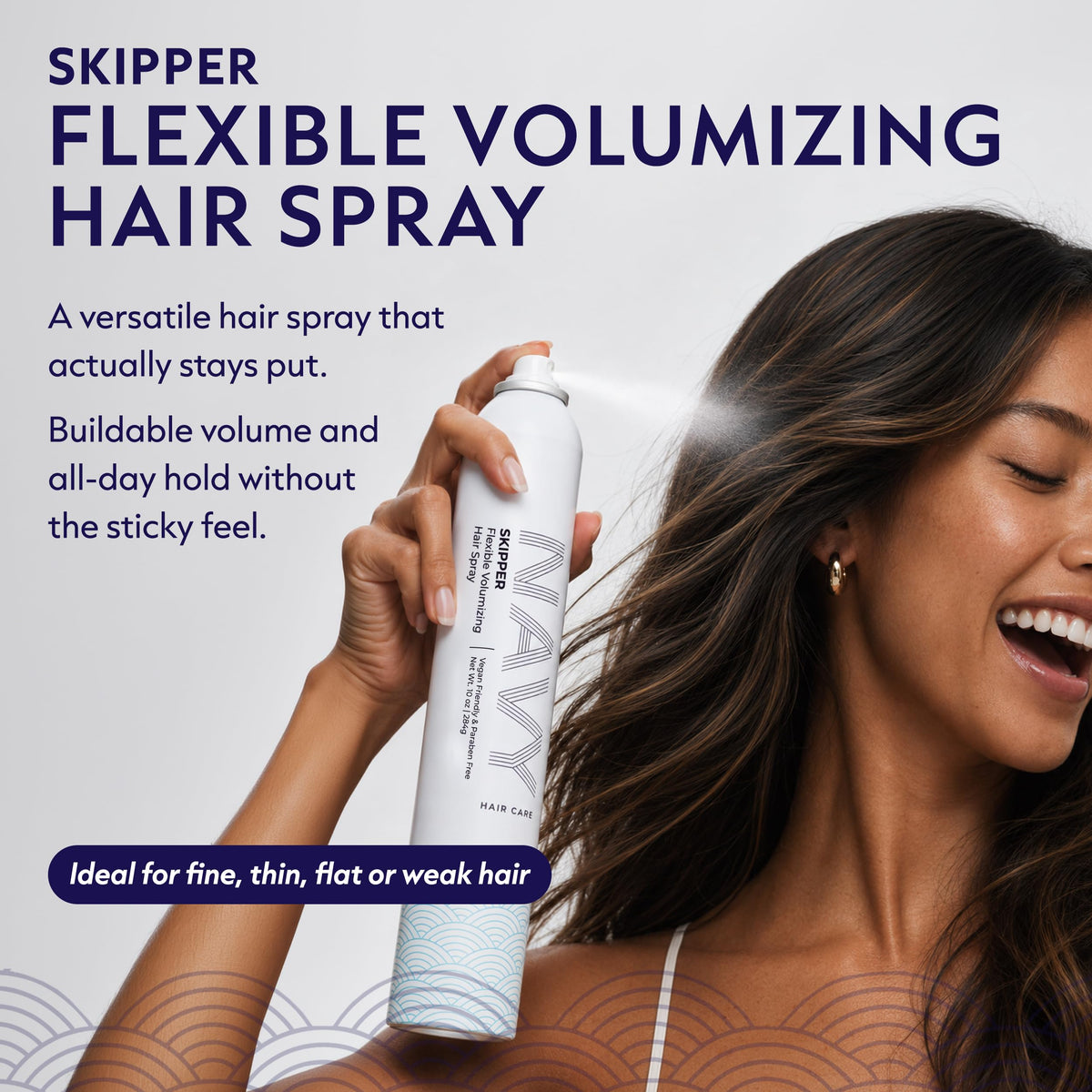 NAVY HAIR CARE Skipper Hair Spray bottle side view