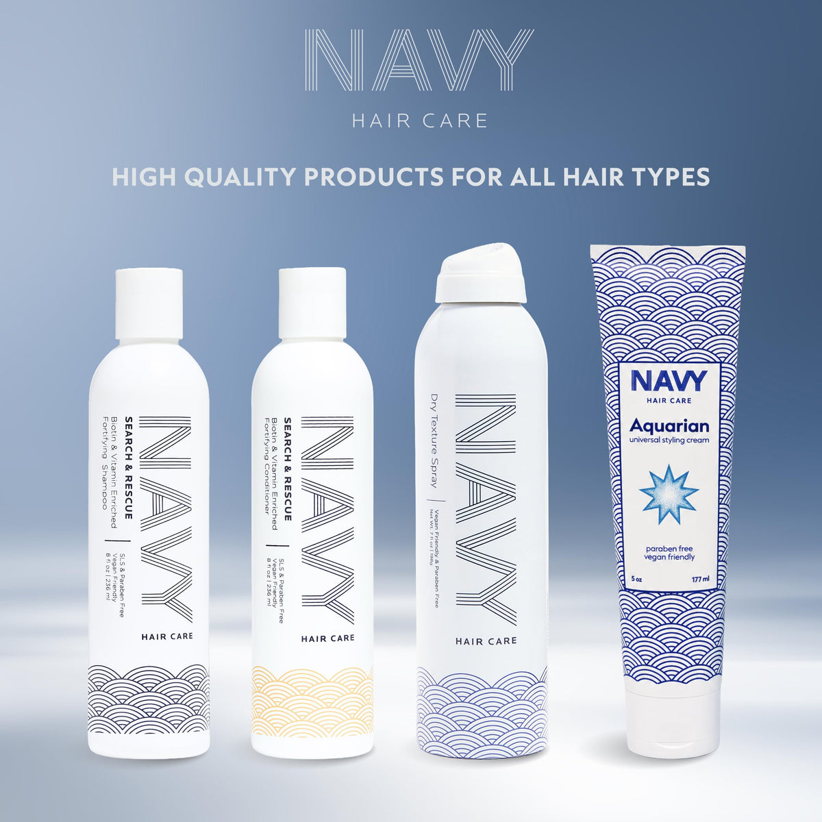 NAVY HAIR CARE Skipper Thickening Hair Spray packaging details