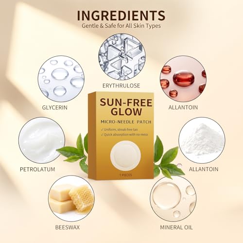 NBDIB tanning patches showing gradual tan development