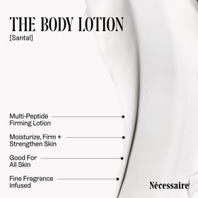 Nécessaire Body Lotion Santal 281g side view showing texture