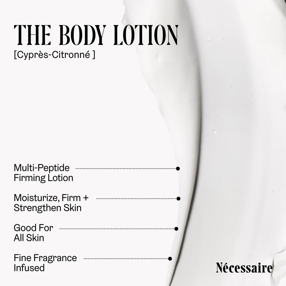 Nécessaire Cyprès-Citronné Body Lotion texture close-up