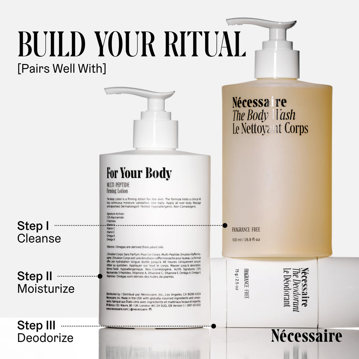 Nécessaire Deodorant with ingredients list