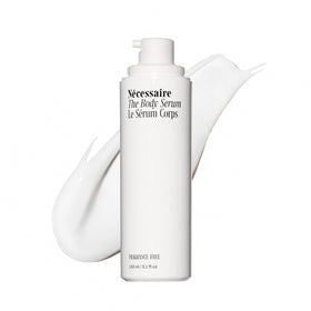 Nécessaire The Body Serum front view with white packaging