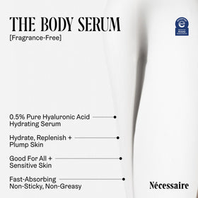 Nécessaire The Body Serum side view showcasing texture