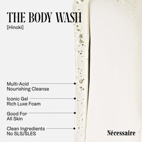 Nécessaire The Body Wash Hinoki bottle side view