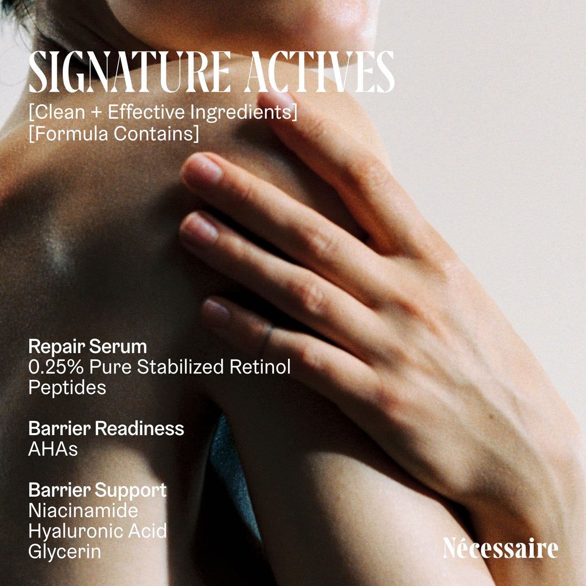Nécessaire The Hand Retinol serum application on hands