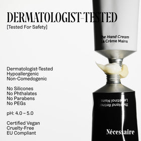Nécessaire The Hand Retinol serum back view with ingredient list