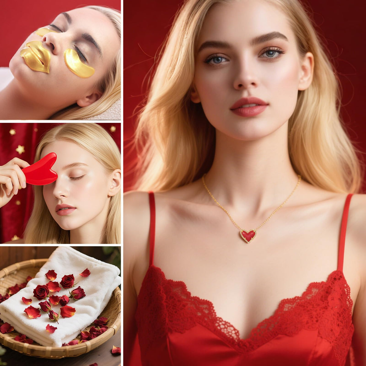 Necklace and Bath Puff from LILY ROY Spa Gift Set