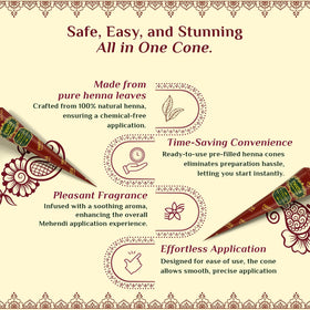 Neeta henna paste cone with application demonstration