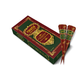 Neeta Ready-to-Use Henna Paste for Hair, reddish brown, pack of 4 cones