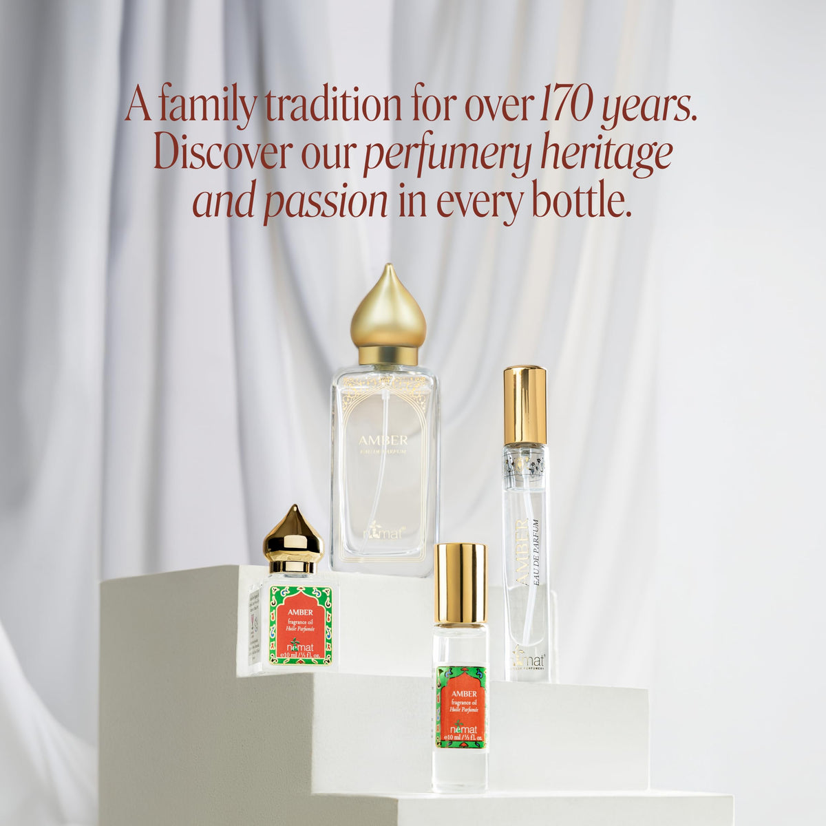 Nemat Amber Eau de Parfum Spray 50ml mist application