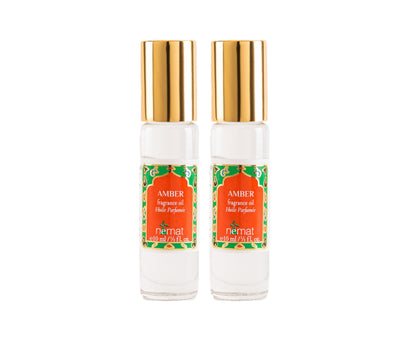 Nemat Amber Perfume Oil Roll-On 2-Pack 10ml front view