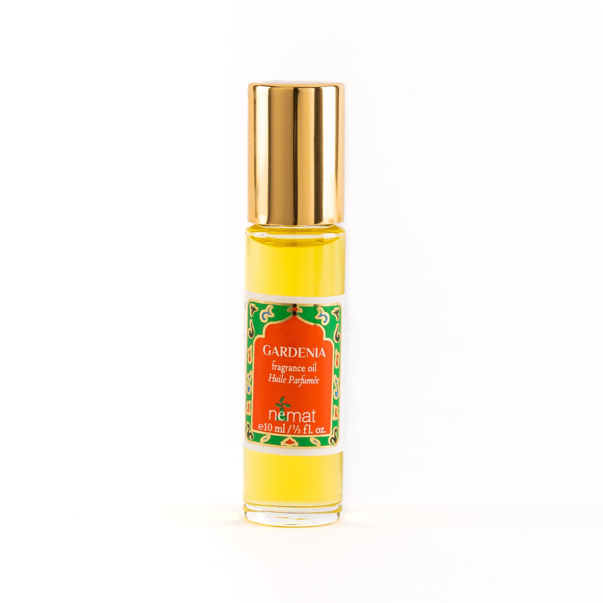 Nemat Gardenia Perfume Oil Roll-On 10ml front view in glass bottle