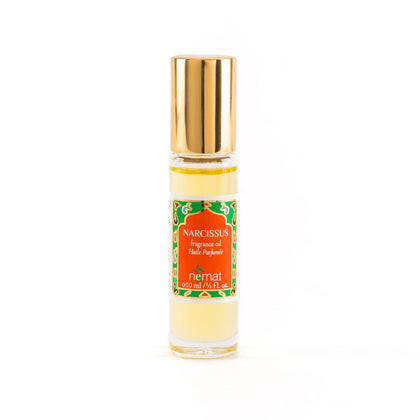 Nemat Narcissus Perfume Oil Roll-On 10ml front view in glass bottle