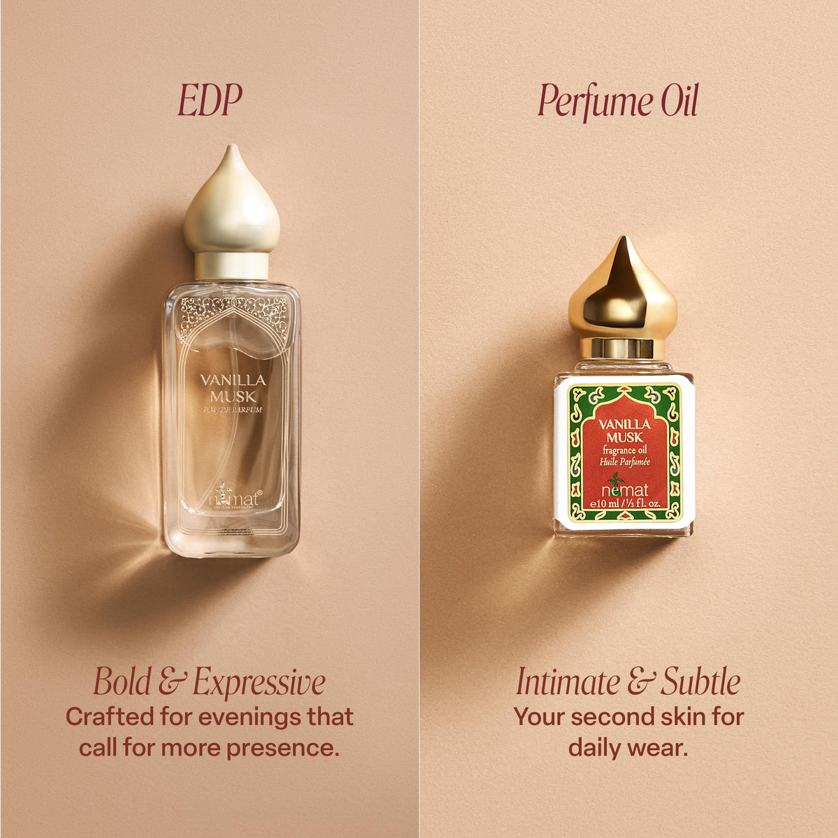 Nemat Vanilla Musk Eau de Parfum Spray 50 ml on vanity