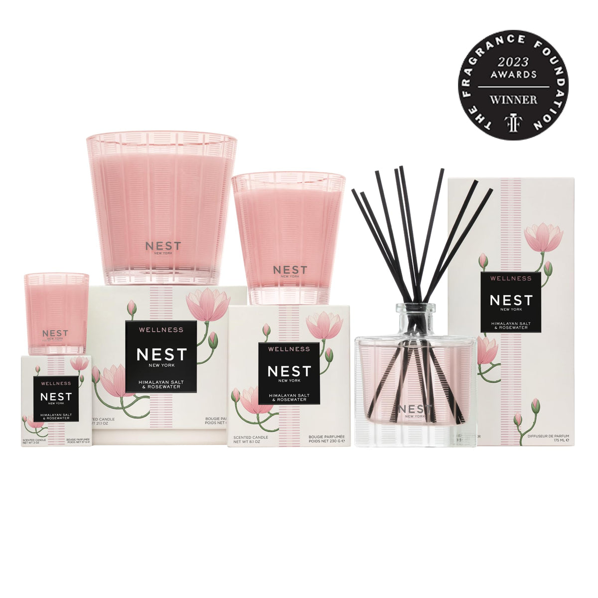 NEST New York Himalayan Salt & Rosewater Hand Soap packaging details