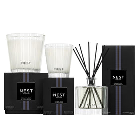 NEST New York Liquid Soap Cedar Leaf & Lavender in a serene bathroom setting