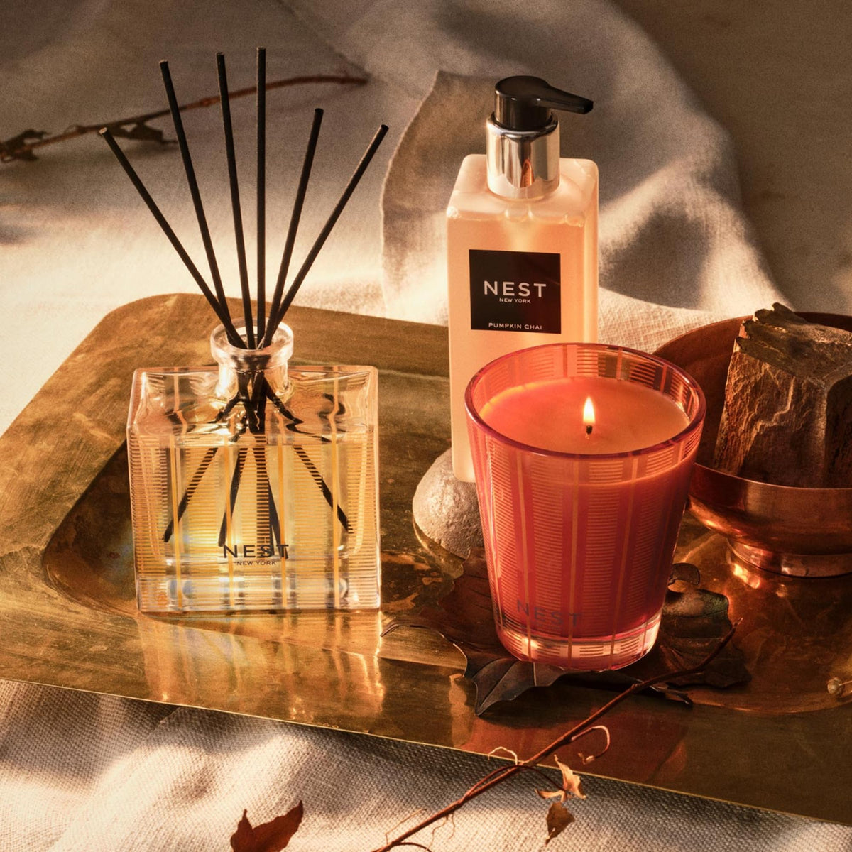 NEST New York Liquid Soap Pumpkin Chai bottle side view