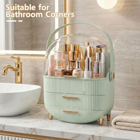 NestOrganix Makeup Organizer in a bathroom setting
