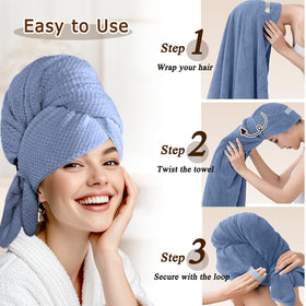 Netcken hair towel draped over a chair