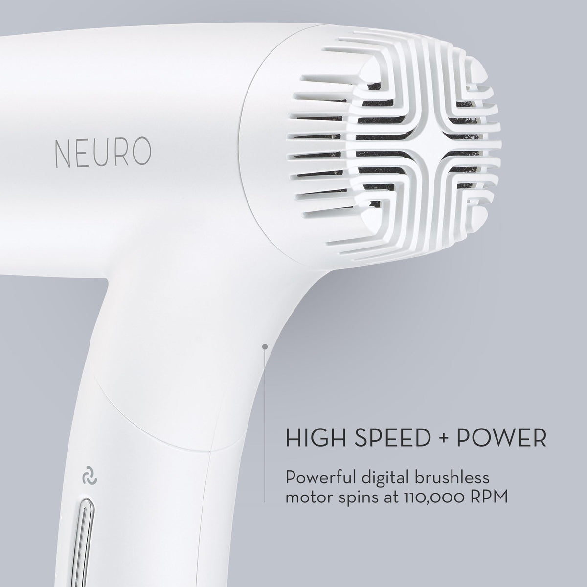 Neuro Dry+ Hair Dryer folded for storage
