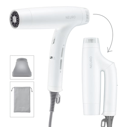 Neuro Dry+ Hair Dryer in pearlescent white front view