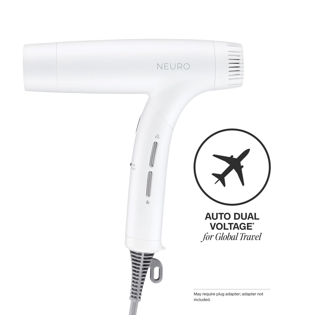 Neuro Dry+ Hair Dryer in use styling shiny hair
