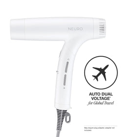 Neuro Dry+ Hair Dryer in use styling shiny hair