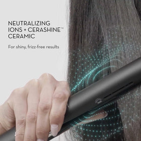 Neuro Style+ 1-inch Ceramic Straightening Iron with heat settings displayed