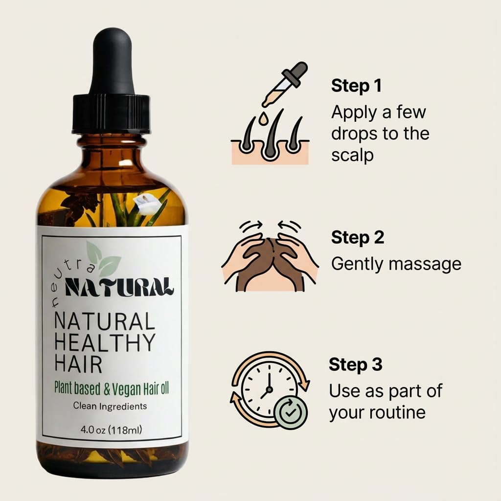 Neutra Natural Rosemary Hair Growth Oil bottle with dropper