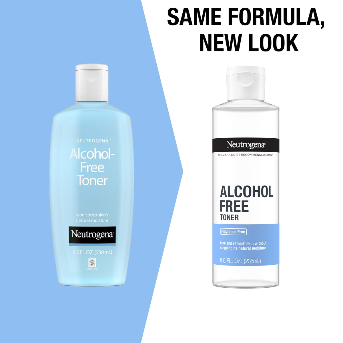 Neutrogena Alcohol-Free Gentle Facial Toner 8oz bottle side view