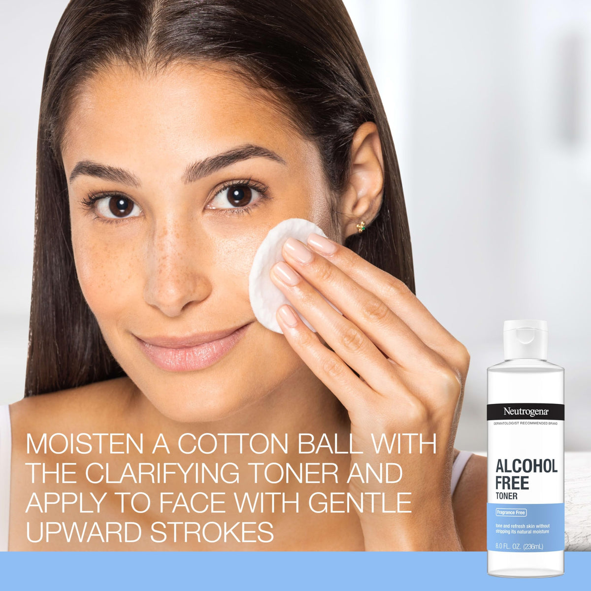 Neutrogena Alcohol-Free Gentle Facial Toner 8oz with skincare routine