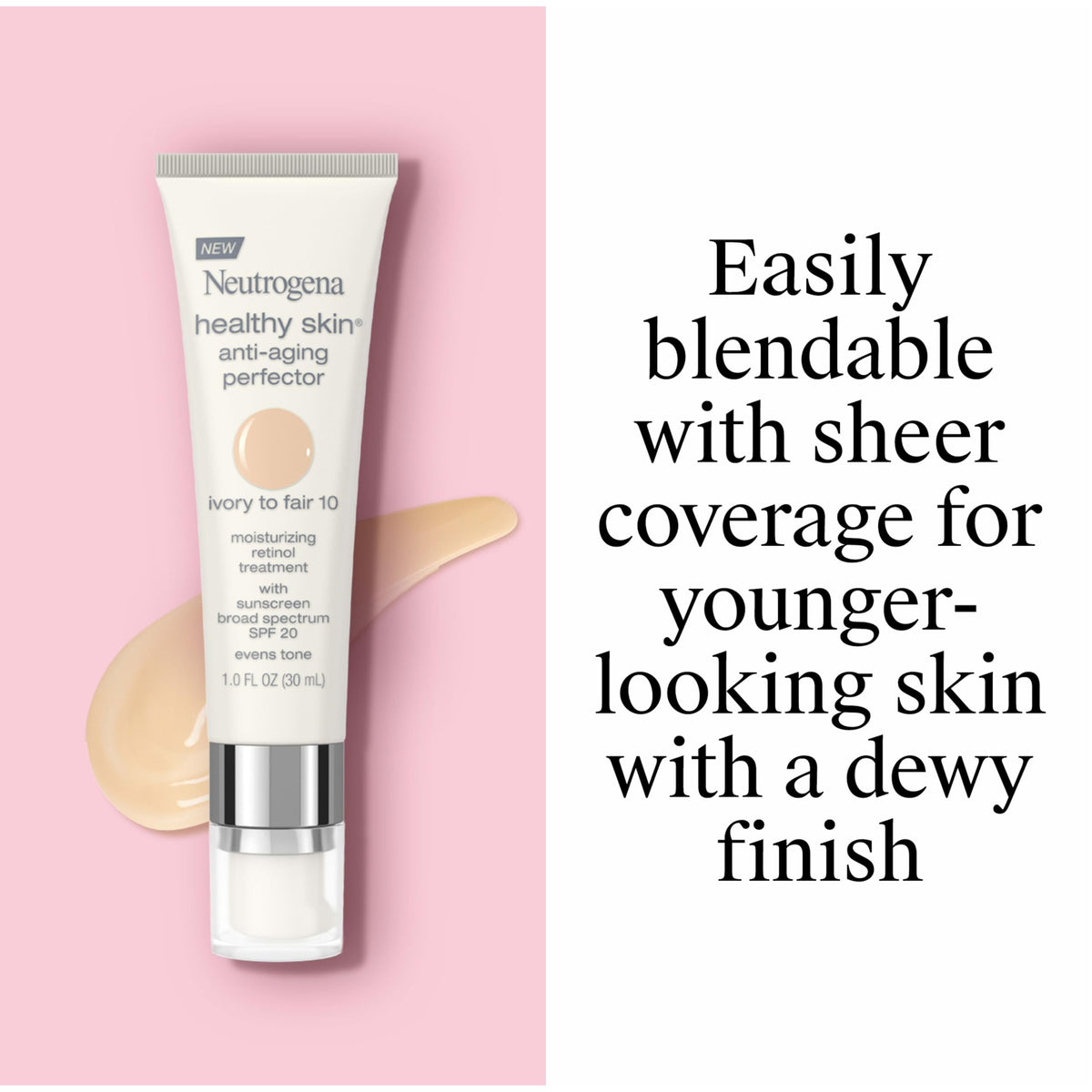 Neutrogena Anti-Aging Perfector Tinted Moisturiser tube side view