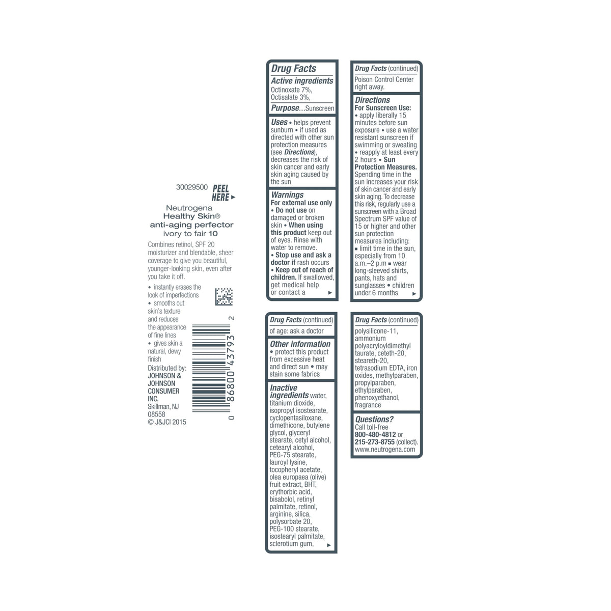 Neutrogena Anti-Aging Perfector Tinted Moisturiser with makeup brushes
