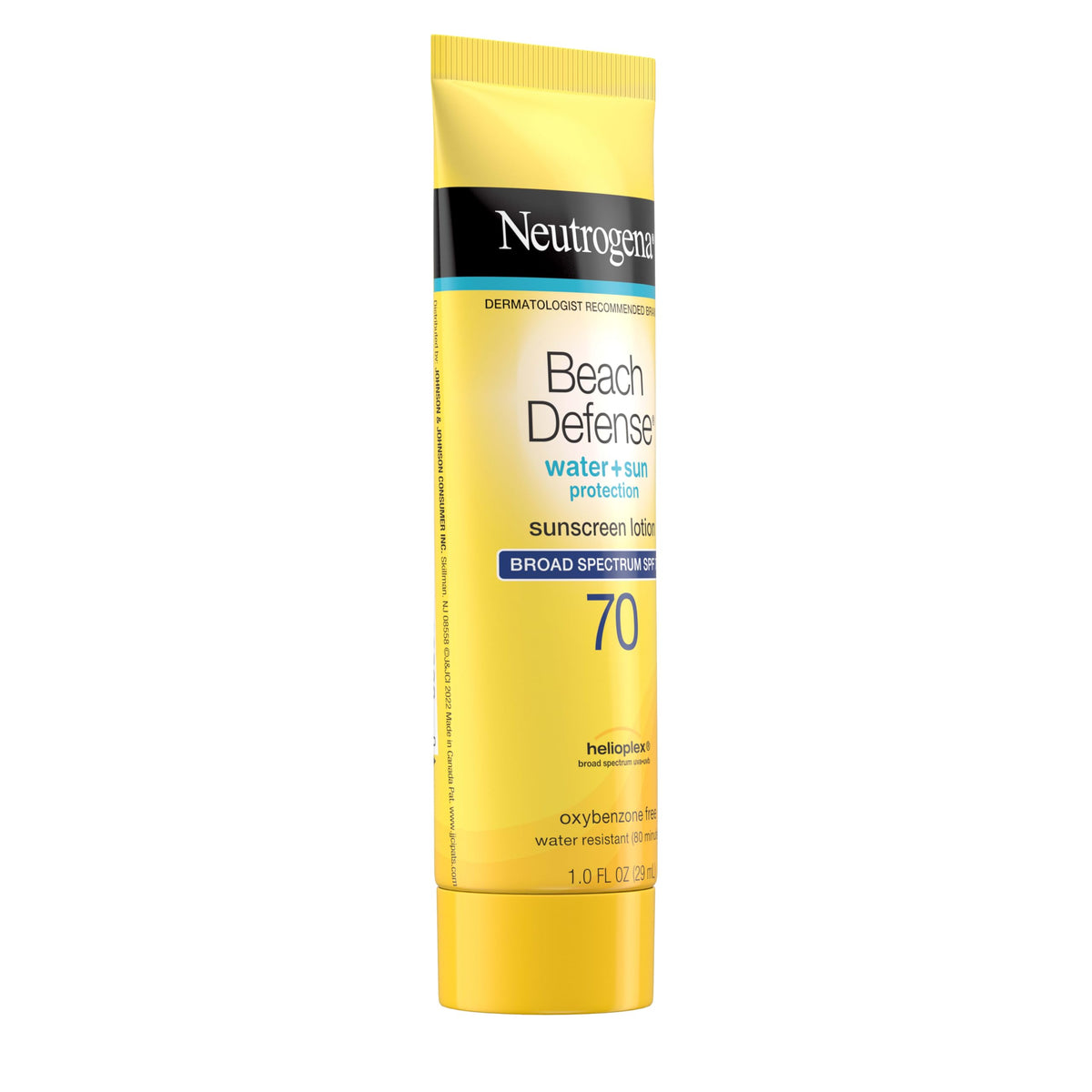 Neutrogena Beach Defense Sunscreen Lotion SPF 70 bottle side view