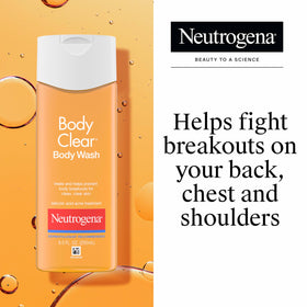 Neutrogena Body Clear Acne Body Wash bottle side view