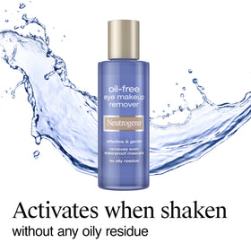 Neutrogena Eye Makeup Remover application on eyelids