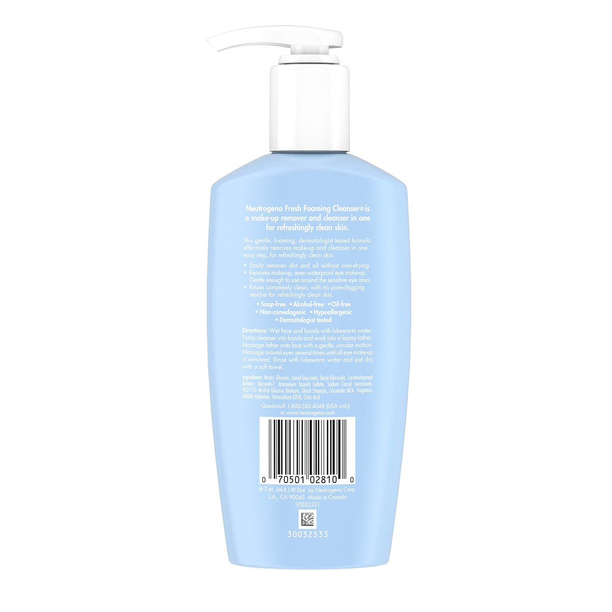 Neutrogena Fresh Foaming Daily Cleanser with makeup removal
