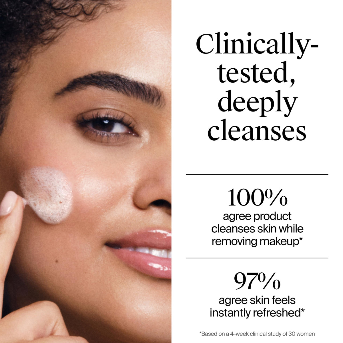 Neutrogena Fresh Foaming Facial Cleanser application on hands