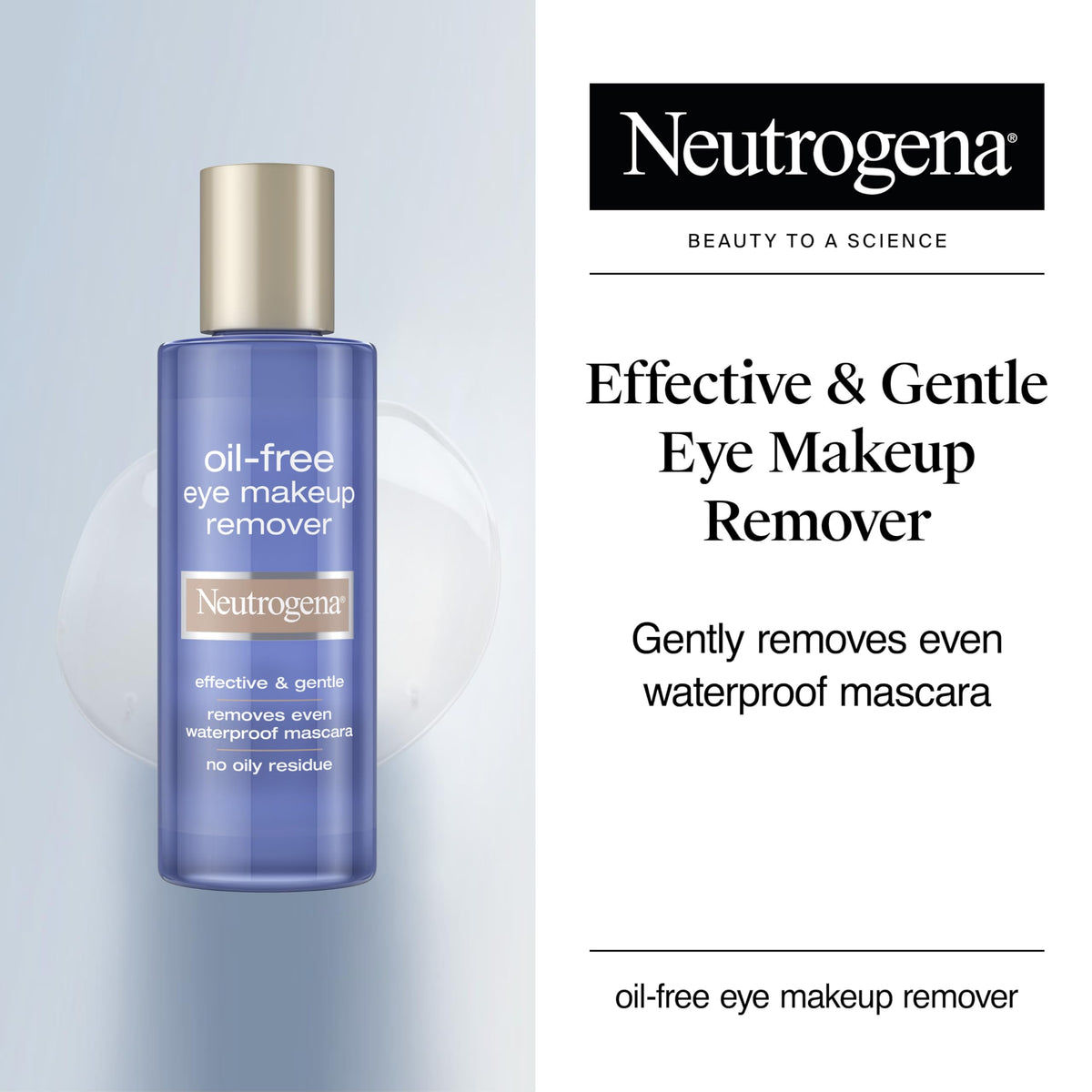 Neutrogena Gentle Oil-Free Eye Makeup Remover 3.8 fl oz back view