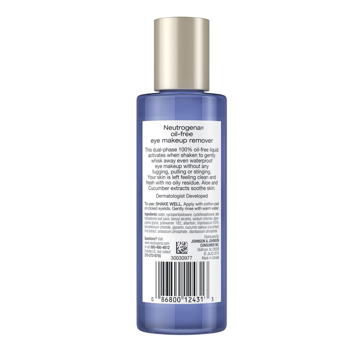 Neutrogena Gentle Oil-Free Eye Makeup Remover 3.8 fl oz on vanity