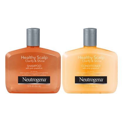 Neutrogena Healthy Scalp Clarify and Shine Shampoo and Conditioner front view