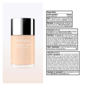 Neutrogena Healthy Skin Liquid Foundation Neutral Ivory in natural light