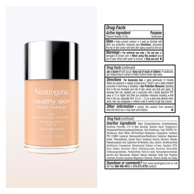 Neutrogena Healthy Skin Liquid Foundation Shell Beige 320C with other beauty products