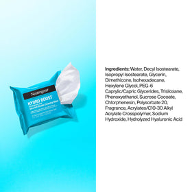 Neutrogena Hydro support Cleansing Wipes travel size in a bag