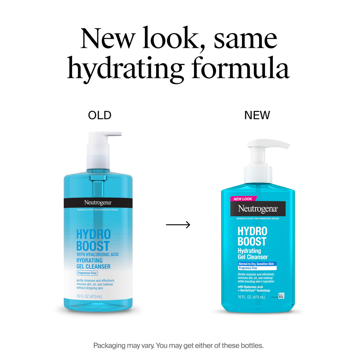 Neutrogena Hydro support Face Wash 16 Fl Oz bottle back view
